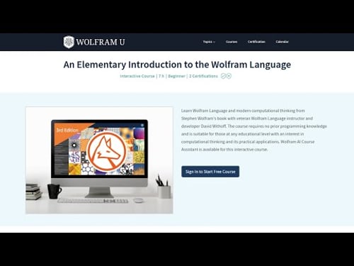 Course Preview: An Elementary Introduction to the Wolfram Language