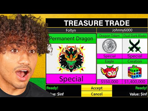 Trading PERMANENT Beast Fruits In Blox Fruits..