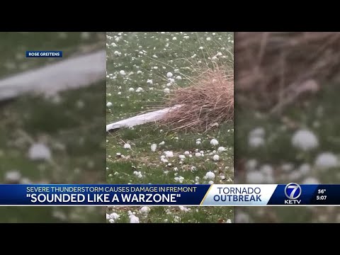 Nebraska storm damage: Huge hail, extreme winds hit Fremont
