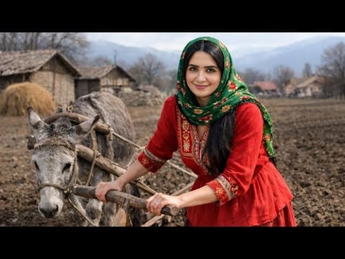 Village Life In Iran: Amazing Bread Baking & Donkey Riding By A Girl