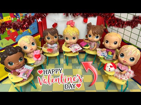 Baby alive crib life dolls Morning routine School day ✏️ Valentine’s Day party ❤️