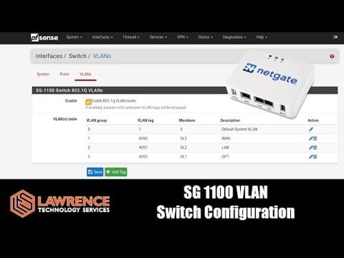 SG-1100 VLAN Switch Configuration