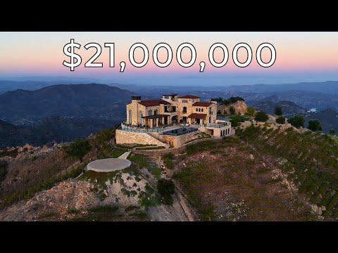 Inside a $21,000,000 Malibu Rocky Oaks HILLSIDE Mansion from The Hangover III