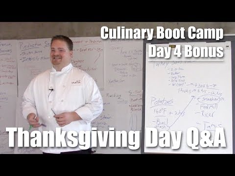 Thanksgiving Day Q&A | Culinary Boot Camp Day 4 Bonus Lecture | Stella Culinary School