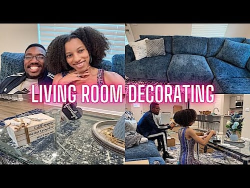 NEW HOME DECORATING VLOG | Decorate our living room with us!