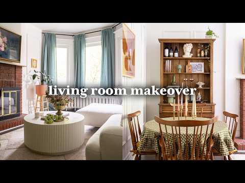 204 Sq Ft Parisian Style Living Room Makeover *COZY*