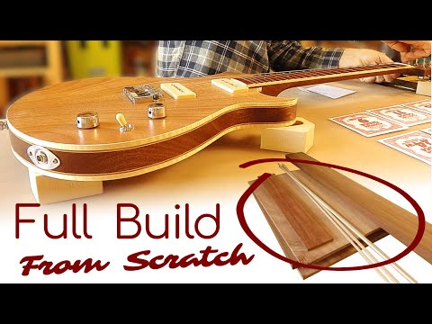 Full Build | One-of-a-Kind P90 Guitar With Intricate Natural Wood Finishes