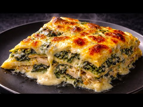 This Creamy Chicken & Spinach Lasagna Is Better Than Takeout🔥