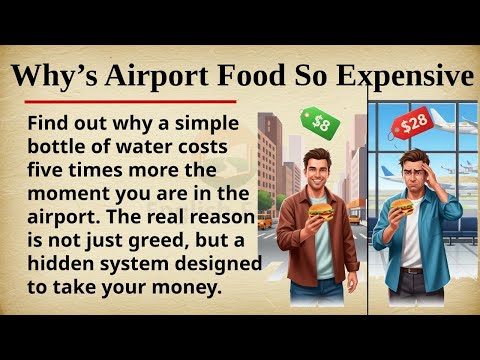 Why's Airport Food So Expensive || βοΈπ° Learn English Through Story Level 2 || Graded Reader π§