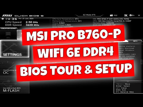 MSI Pro B760 P WiFi DDR4 BIOS Tour & Settings Walkthrough