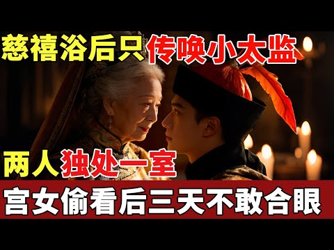 慈禧守活寡47年,浴后总要和小太监独处一室,宫女偷看后大惊失色,三天不敢合眼【档案】