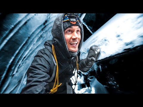 24 Hours Inside a Glacier (sleeping in an ice cave)