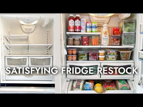 ULTIMATE FRIDGE RESTOCK! Satisfying Fridge Organizing with all Healthy Organic Food