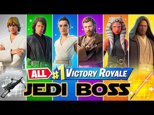 Winning With *EVERY* STAR WARS JEDI BOSS in Fortnite!