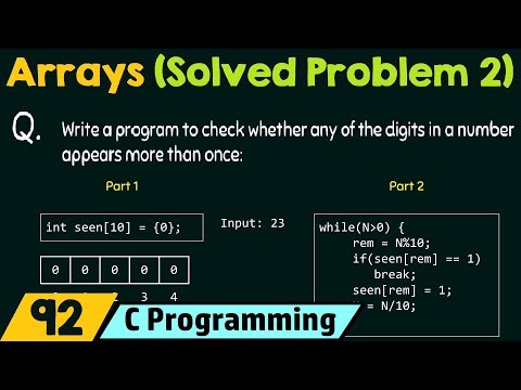 Arrays in C (Solved Problem 2)