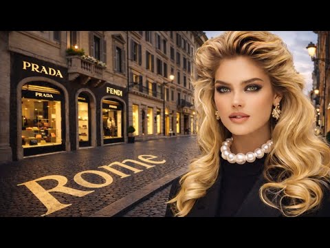 Rome Street Style: Luxury Shopping and People Strolling Through the City Center