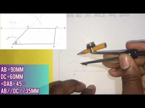 How to construct a TRAPEZIUM given THE PARALLEL SIDES, PERPENDICULAR DISTANCE and ONE ANGLE