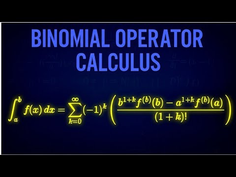 Binomial Operator Calculus: The Ultimate Integration Shortcut!