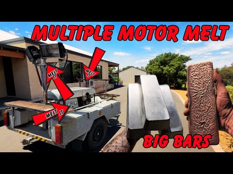 Huge copper Ingot - Free Motor Melts - ASMR Metal Melting- BigStackD Free Metal Scrapping