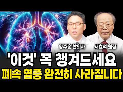 폐속 염증 완전히 없애고 싶다면 '이것' 꼭 챙겨드세요 (양수홍 한의사 서효석 원장 / 건강 특집)