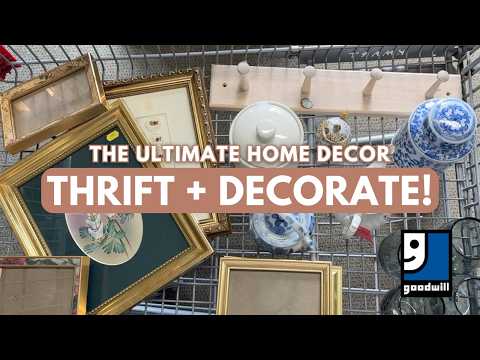 5 thrift stores in 1 day! | Home Decor Thrift With Me + Decorate | Goodwill Thrift Haul
