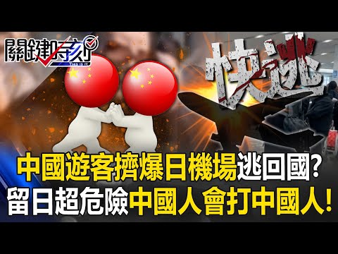 中國遊客擠爆日本機場逃回國!? 留在日本超危險「中國人會打中國人」!?【關鍵時刻】張炤和 姚惠珍 張禹宣 @ebcCTime
