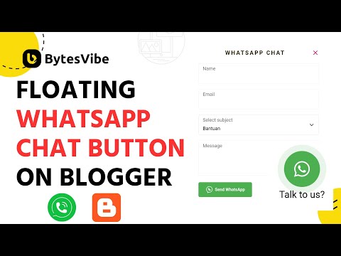 How to add floating WhatsApp chat in Blogger - Bytes Vibe
