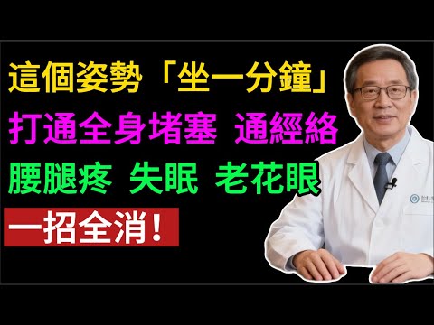 每天這樣坐1分鐘,打通堵塞,盤活全身氣血!強骨骼養五臟,從此手腳不涼,一覺睡到天亮!#健康知识#老年健康#健康养生#健康之眼