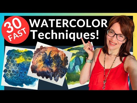 30 FAST Watercolor Techniques (Clever, useful and practical tips!)