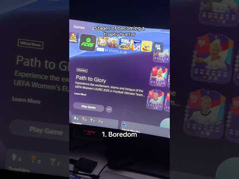 Stages of becoming a platinum trophy hunter π #platinumtrophy #playstation #ps5 #shorts #gaming