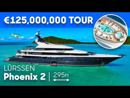 Most Expensive MegaYacht Tour! With Helipad & Cinema! 🚁🍿