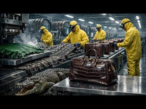 Inside the Crocodile Leather Factory – (Full Process) How Luxury Bags Are Made