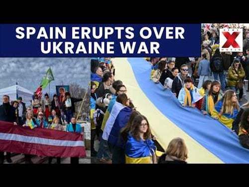 Madrid, Barcelona Protests Four Years of Russian Invasion on Ukraine | NewsX World
