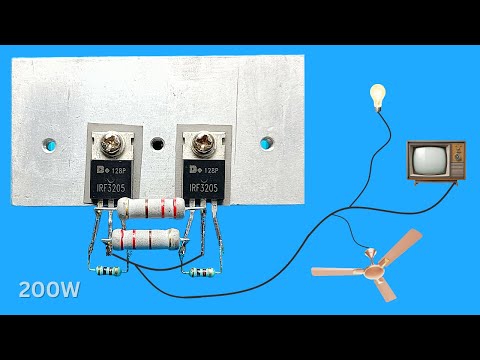 How to Make Simple Inverter, Without IC, 12v to 220v, IRF3205.