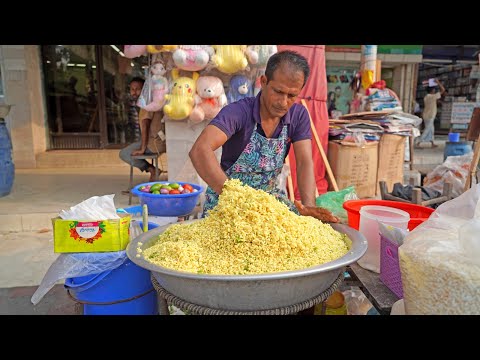 Amazing Skills! Top 6 Spicy Parched Rice Chefs of Street
