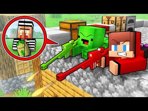 Mikey and JJ Are Finding Robbers in Minecraft (Maizen)