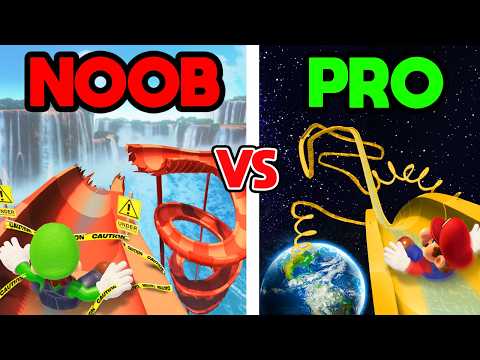 NOOB vs PRO: WATERSLIDES in Mario Odyssey!