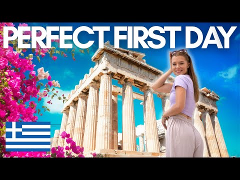 How to have the PERFECT FIRST DAY in Greece😍🇬🇷 Eating iconic GREEK FOOD