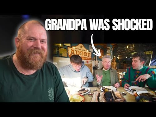 Aussie Reacts to Grandpa Trying Texas BBQ For The First TIme