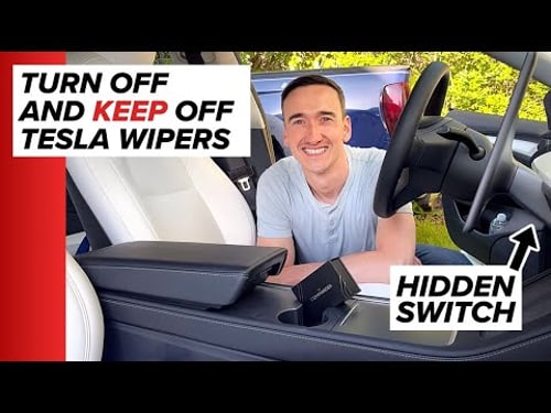 How to turn off (and KEEP off) the automatic wipers in a Tesla Model 3