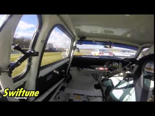 Nick Swift narrowly avoids a spinning Rover at 74MM