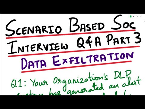 Scenario Based SOC Analyst Interview Questions and Answer| Part 3 | Data Exfiltration | DLP