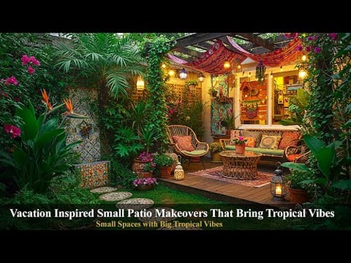 Vacation Inspired Small Patio Makeovers That Bring Tropical Vibes to Your Home