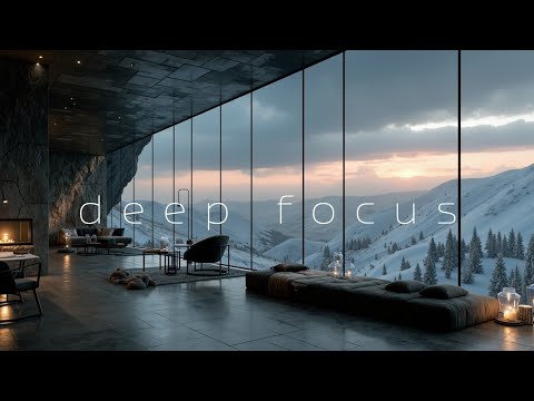 Relaxing Work Music ~ Snowy Peaks Ambience for Deep Focus & Study Productivity