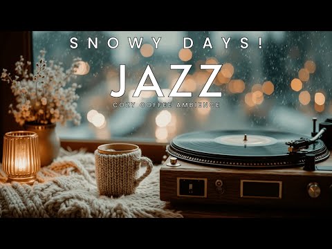 Cozy Winter Jazz & Coffee Shop Ambience | Relaxing Smooth Piano Music for Snowy Days!