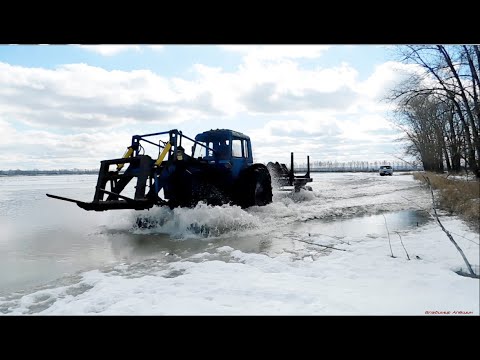 Купил трактор МТЗ-82! Жёсткий перегон по бездорожью за 90 км! Driving a tractor off-road