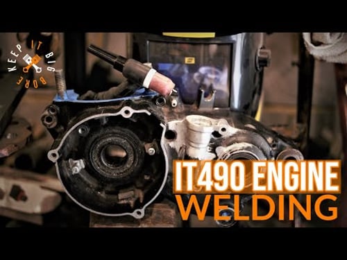 YAMAHA IT490 ENGINE CASE REPAIR-Tig Welding Aluminium