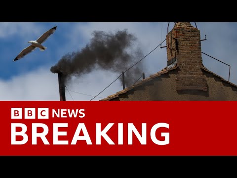 New pope still undecided as black smoke emerges from Vatican chimney | BBC News