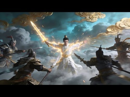 玉帝下令眾神圍攻小夥,誰料他法力無邊,一人掀翻整個天庭!!