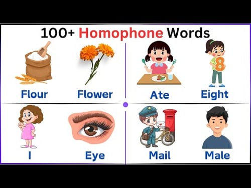 100 Homophones with Meanings | Fun Vocabulary Lesson for Kids | Easy English Vocabulary | Homophones